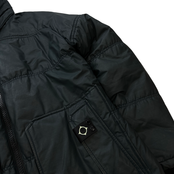 Ma Strum Padded Fleece Hooded Quilted Padded Zipped Jacket - Large