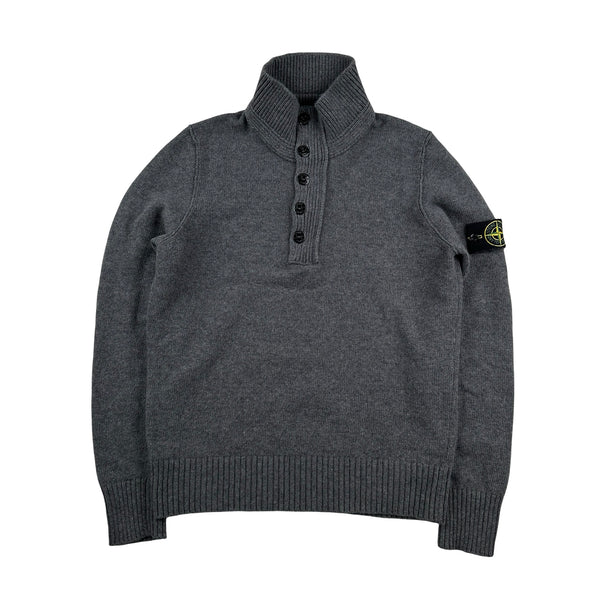 Stone Island 2017 Dark Green High Neck Knitted Jumper - Small