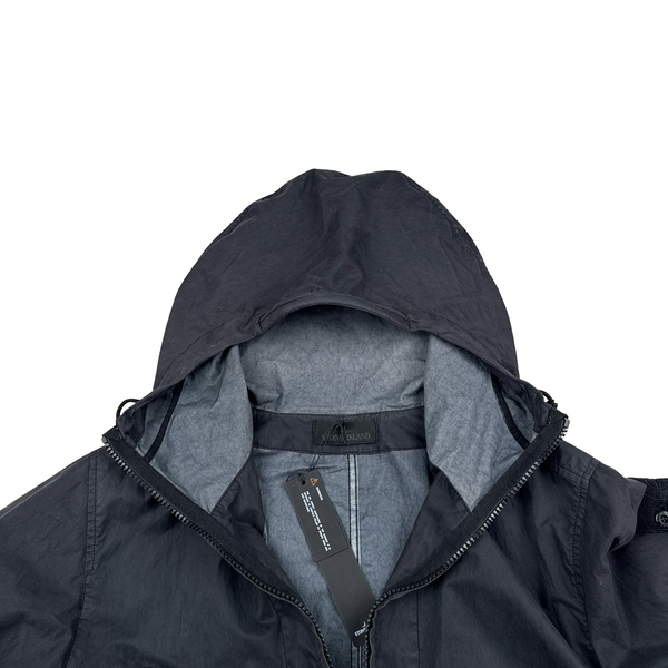 Stone Island 2019 Black 50 Fili Resinata Ghost Parka Jacket - Medium