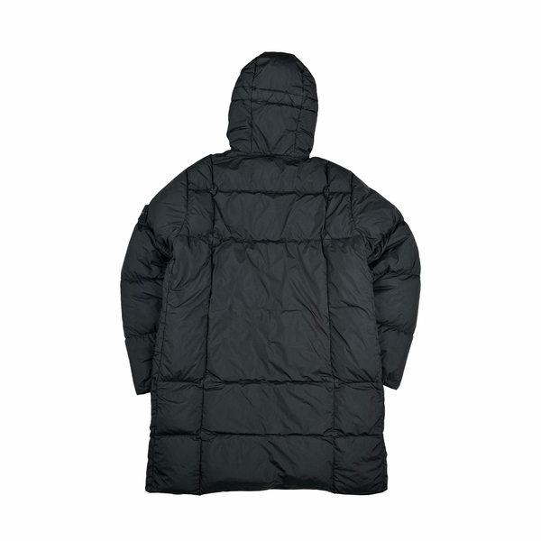 Stone Island 2018 Black Long Down Filled Parka Jacket - Small