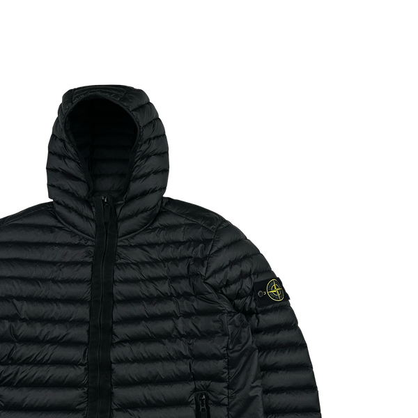 Stone Island 2022 Black Loom Woven R Nylon Down TC Puffer - Large