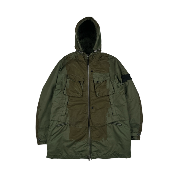 Stone Island 2017 David TC Shadow Project Khaki Graphic Print Jacket - Large