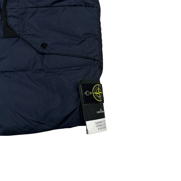 Stone Island 2023 Navy Crinkle Reps R-NY Down Gilet - Small