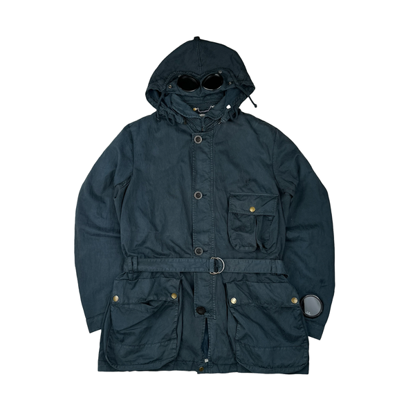 CP Company Vintage Blue Cotton Belted Mille Miglia Jacket - Large