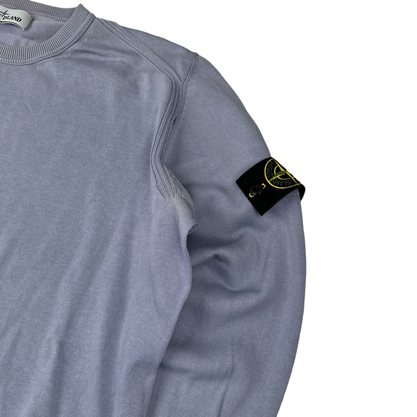 Stone Island 2019 Purple Fine Knit Cotton Crewneck Jumper - Large