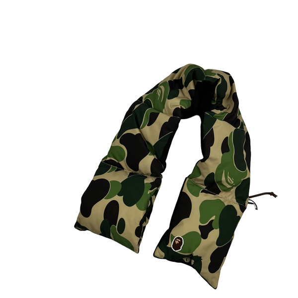 BAPE Green Down Filled Camo Scarf