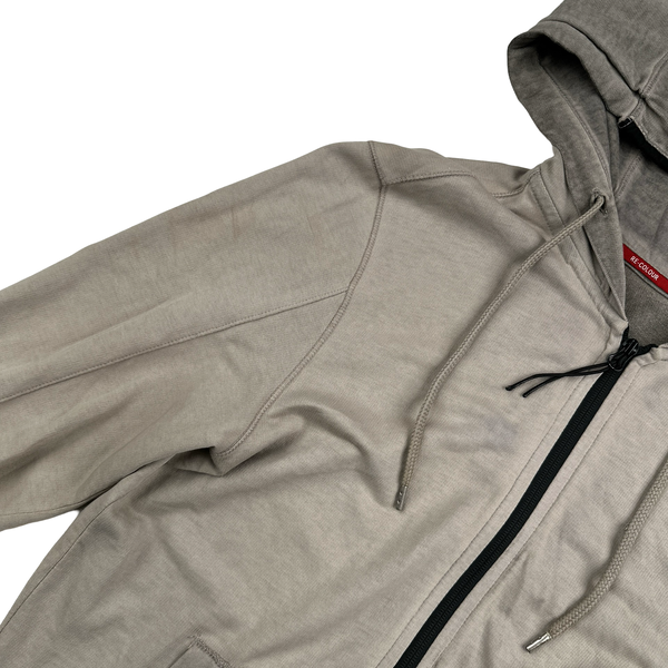 CP Company Grey Re Colour Zipped Hoodie - Small