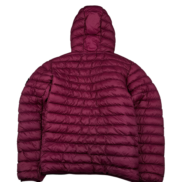 Stone Island 2018 Burgundy Micro Yarn Down Puffer Jacket - Large