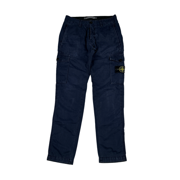 Stone Island 2017 Navy Cotton Twill Cargos - 29"