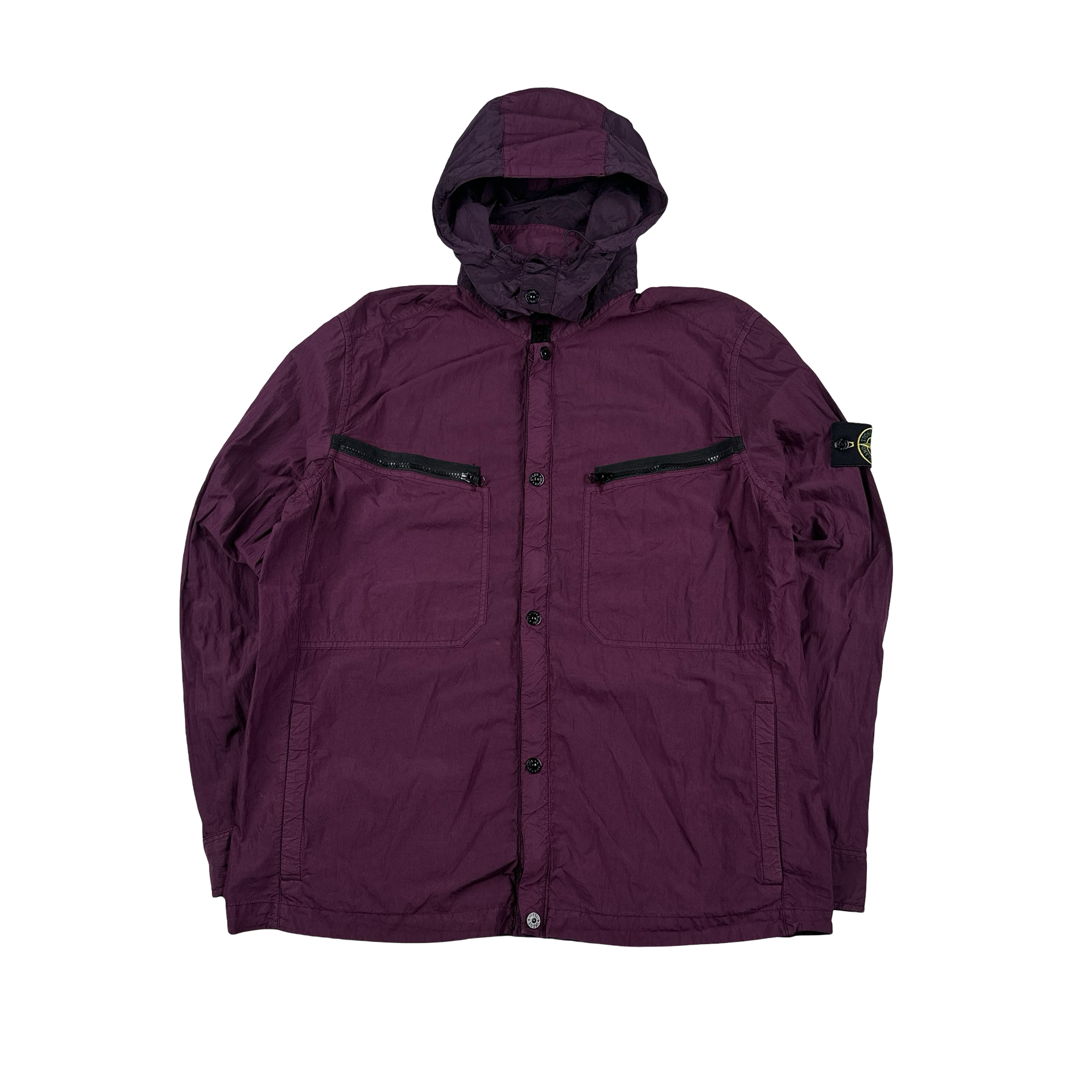 Stone Island 2015 Purple Nylon Metal Hooded Overshirt - XXL