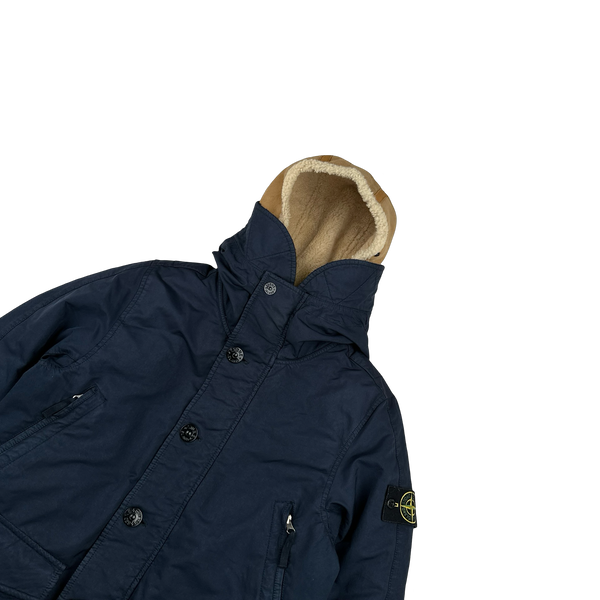 Stone Island 2017 Navy David TC Down Filled Parka Jacket - Small