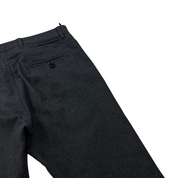 Prada Wool Grey Black Tab Suit Trousers - 34"