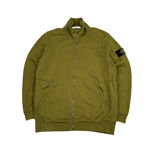 Stone Island 2016 Pistachio Green Zipped Cotton Sweatshirt - Small
