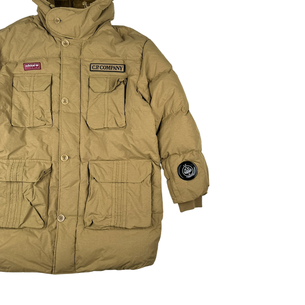 Adidas Spezial X CP Company RARE Sand Thick Puffer Print Lined Jacket - XL