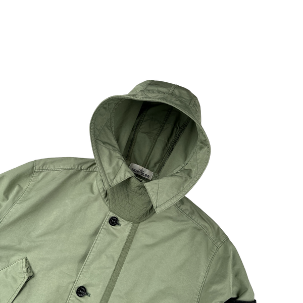 Stone Island 2019 Sage Green David TC Parka Jacket - Medium