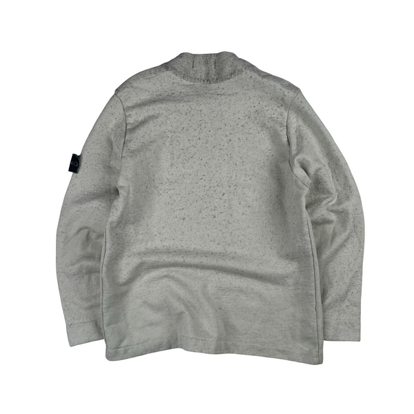Stone Island AW2000 Wool Blend White Crewneck Jumper - Large