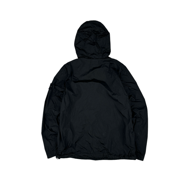 Stone Island 2023 Black Garment Dyed Crinkle Reps Jacket - Large