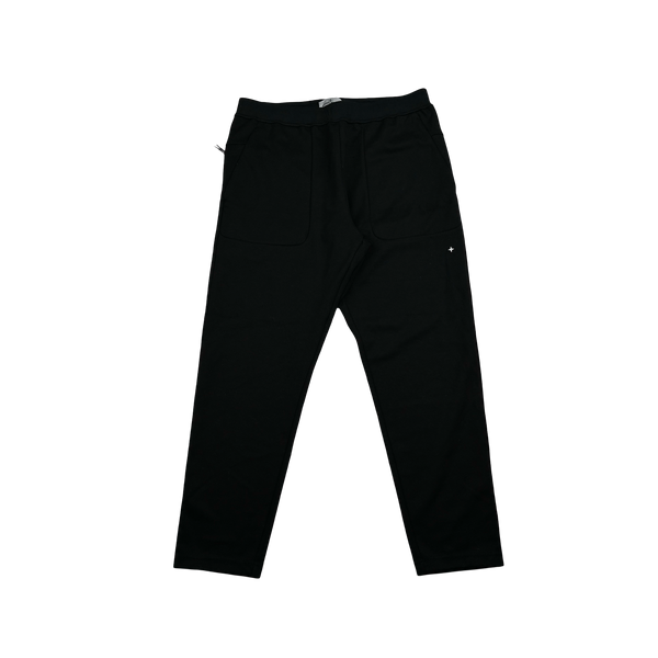 Stone Island Stellina 2022 Black Thick Cotton Loose Joggers - XXL