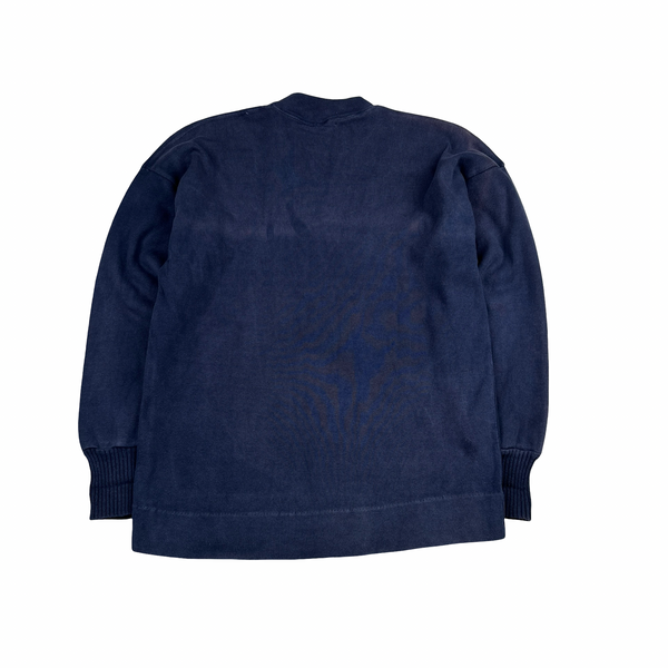 Stone Island 1987 Navy Cotton Spellout Vintage Pullover - XL
