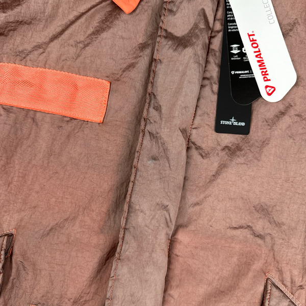 Stone Island 2022 Pink/Orange Nylon Metal Watro Primaloft Parka - Small