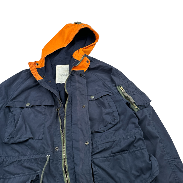 Ralph Lauren Denim Supply Navy/Orange Colour Block Jacket - XL
