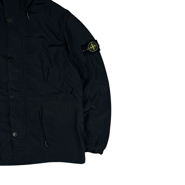 Stone Island 2018 Black Micro Reps Parka Jacket - Medium