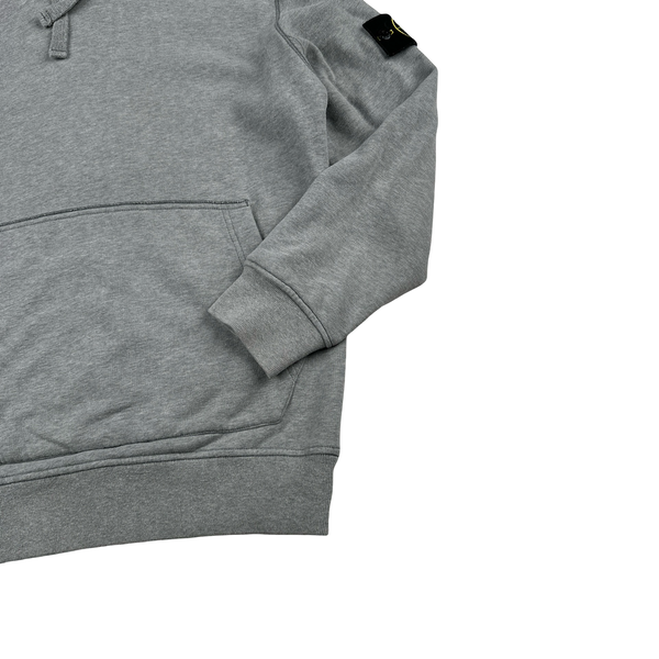 Stone Island 2018 Grey Cotton Pullover Hoodie - Small