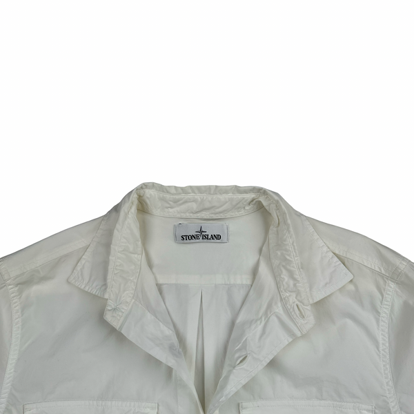 Stone Island 2017 White Cotton Buttoned Shirt - Large