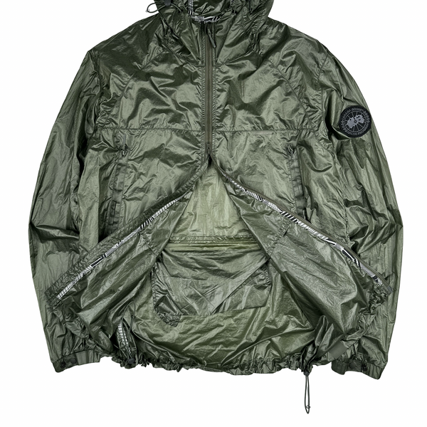 Canada Goose Dark Sage Lightweight Packable Nylon Hooded Jacket - Large