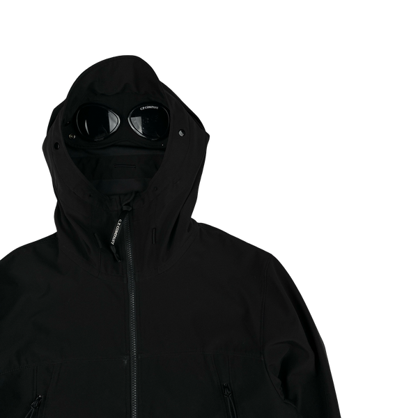 CP Company Black Soft Shell Goggle Jacket - Medium