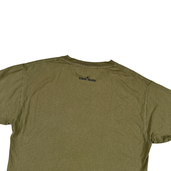 Stone Island 2017 Khaki Graphic T Shirt - Small