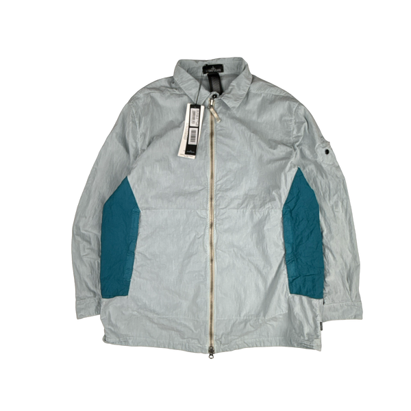 Stone Island Shadow Project 2020 Blue Colour Block Cotton Pocket Zipped Jacket - XL