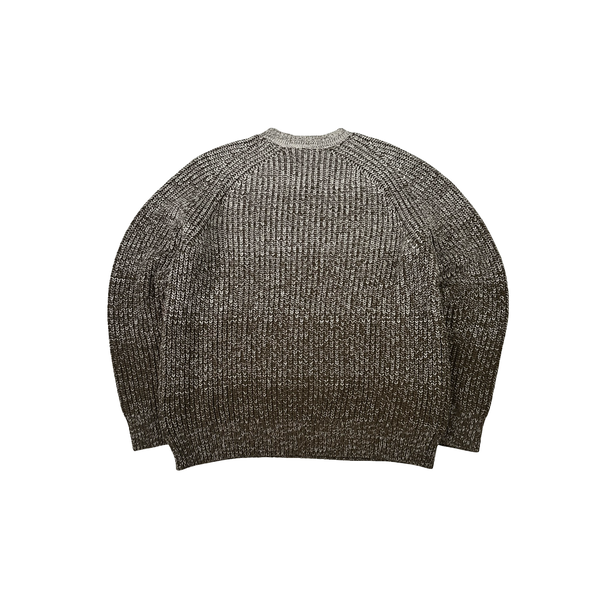 Hugo Boss Wool Blend Colour Faded Knitted Crewneck Jumper - Large