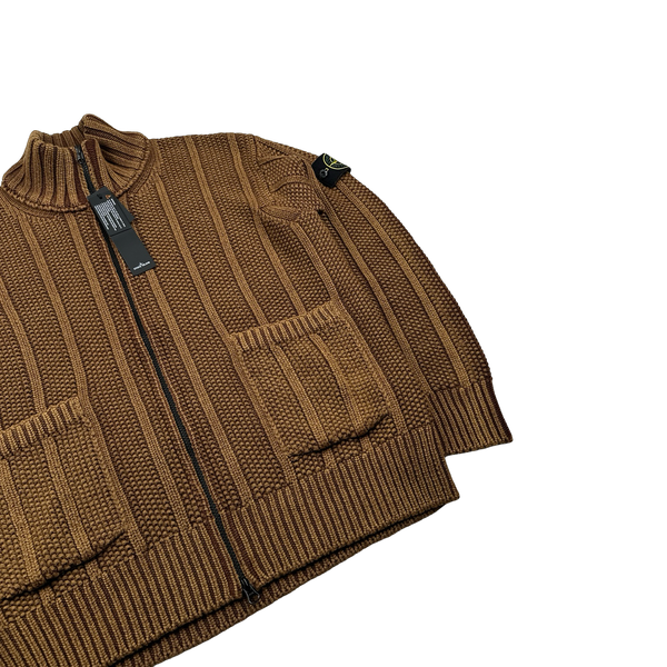 トップス Stone  PresidentKnit STONE ISLAND AW03 DUAL LAYER PRESIDENT KNIT CARDIGAN (2XL) - Jazzy