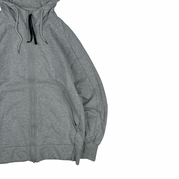 CP Company Grey Cotton Goggle Hoodie - Medium