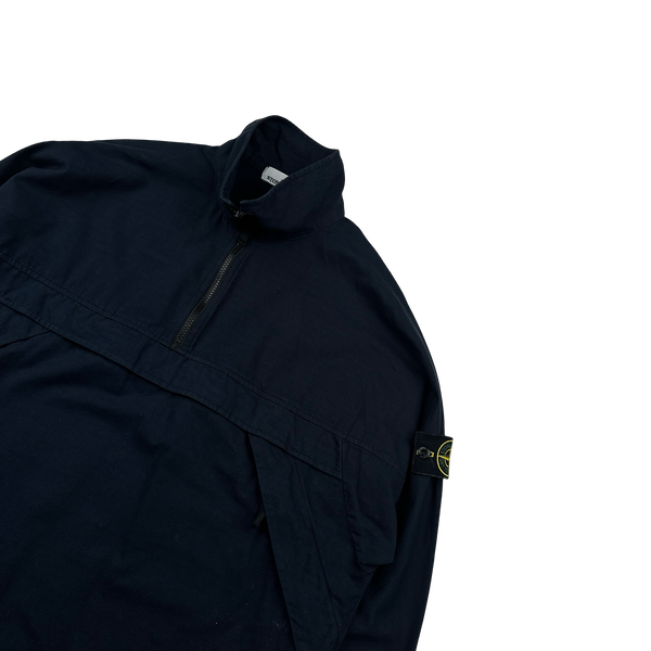 Stone Island 2021 Navy Cotton Ripstop Smock Pullover - Medium
