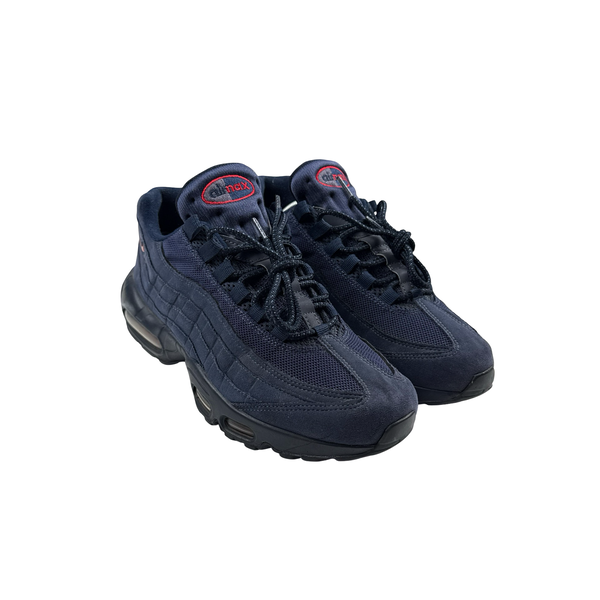 Nike Air Max 95 Suede Navy Red Tick Trainers - UK 8