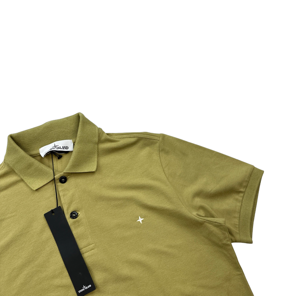 Stone Island 2021 Green Compass Polo Shirt - Small