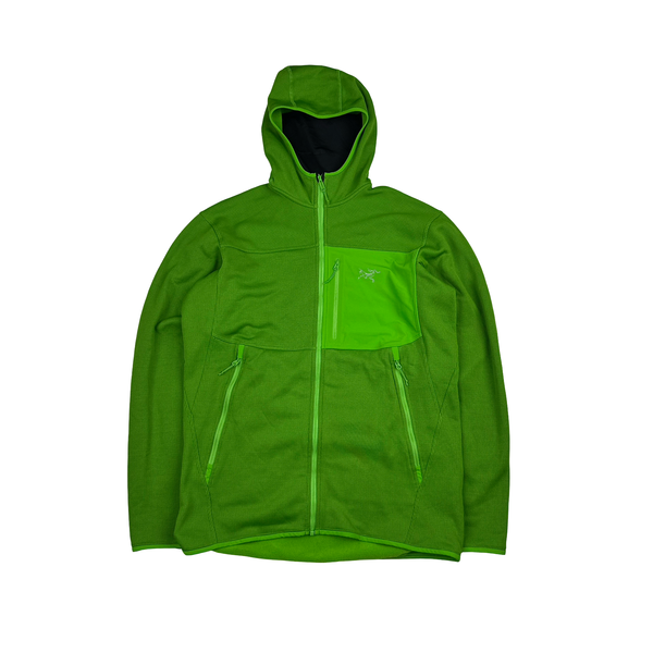 Arcteryx Green Balaclava Stretch Hoodie - Medium