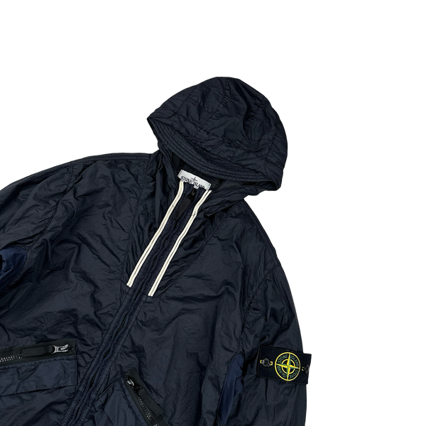 Stone Island 2012 Navy Membrana TC Hooded Jacket - Small