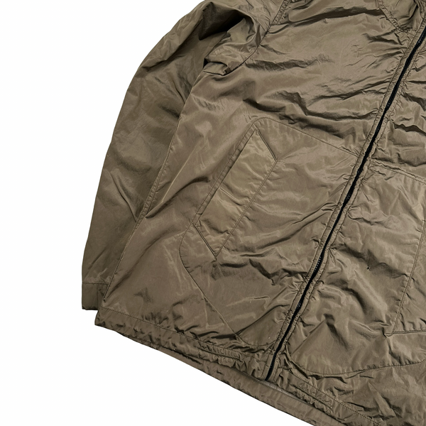 Stone Island 2005 Brown Olive Velvet Lined Shimmer Jacket - XL
