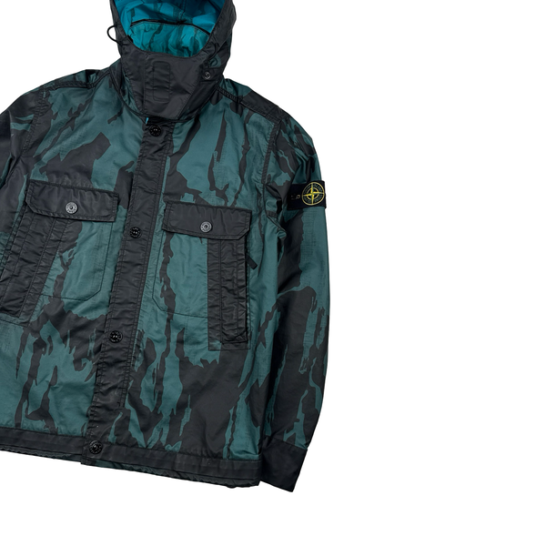 Stone Island 2015 Reverse Colour Process Raso Gommato Flowing Camo Jacket - Medium