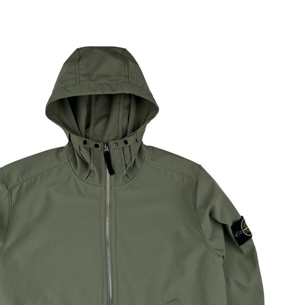 Stone Island 2018 Khaki Soft Shell Jacket - Medium
