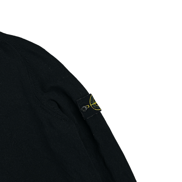Stone Island 2006 Black Piped Cuff Pullover Jumper - Large