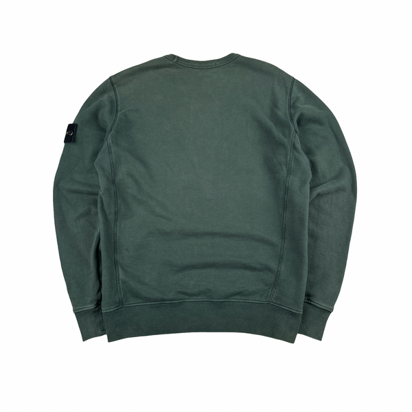 Stone Island 2019 Green Cotton Crewneck - Small