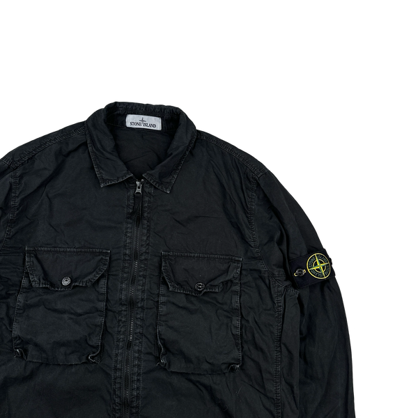 Stone Island 2021 Black Cotton Overshirt - XXL