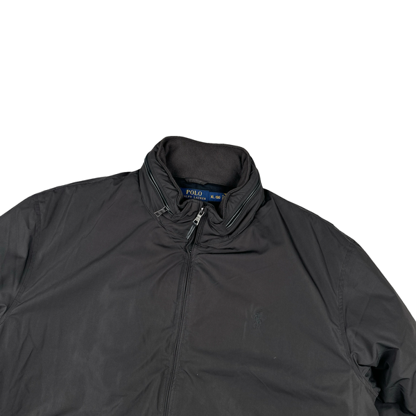 Ralph Lauren Black Cotton Lined Padded High Neck Jacket - XL
