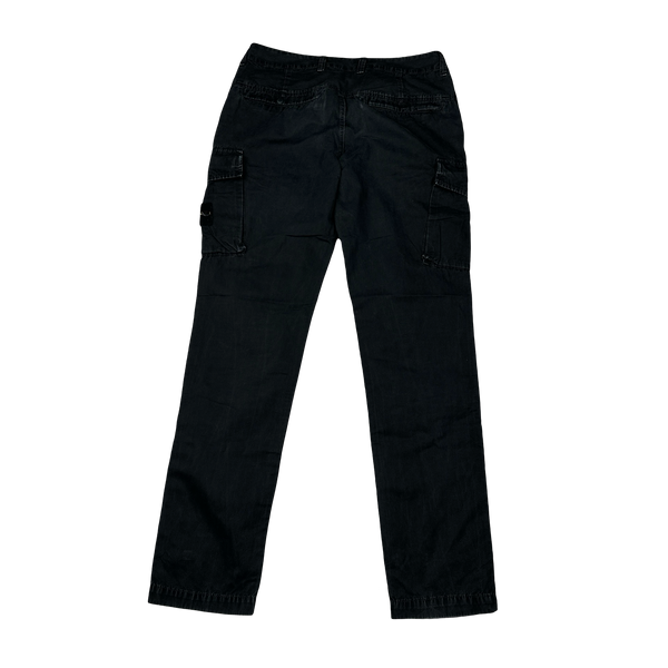 Stone Island 2021 Slim Fit Black Cargo Trousers - 32"