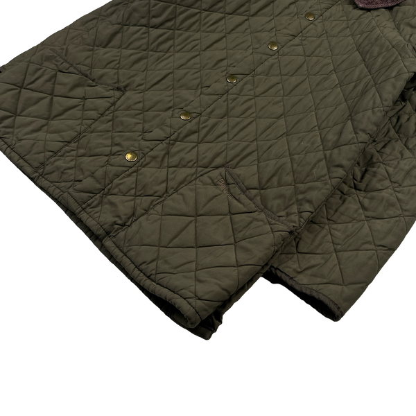 Barbour Khaki Diamond Quilted Shooting Jacket - Large