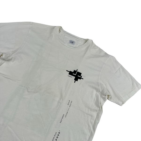 CP Company Metropolis White Graphic T Shirt - XL